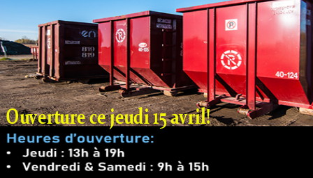 Ouverture de L’Écocentre le 15 avril 2021